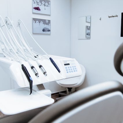 Advanced dental technology connected to a dental chair