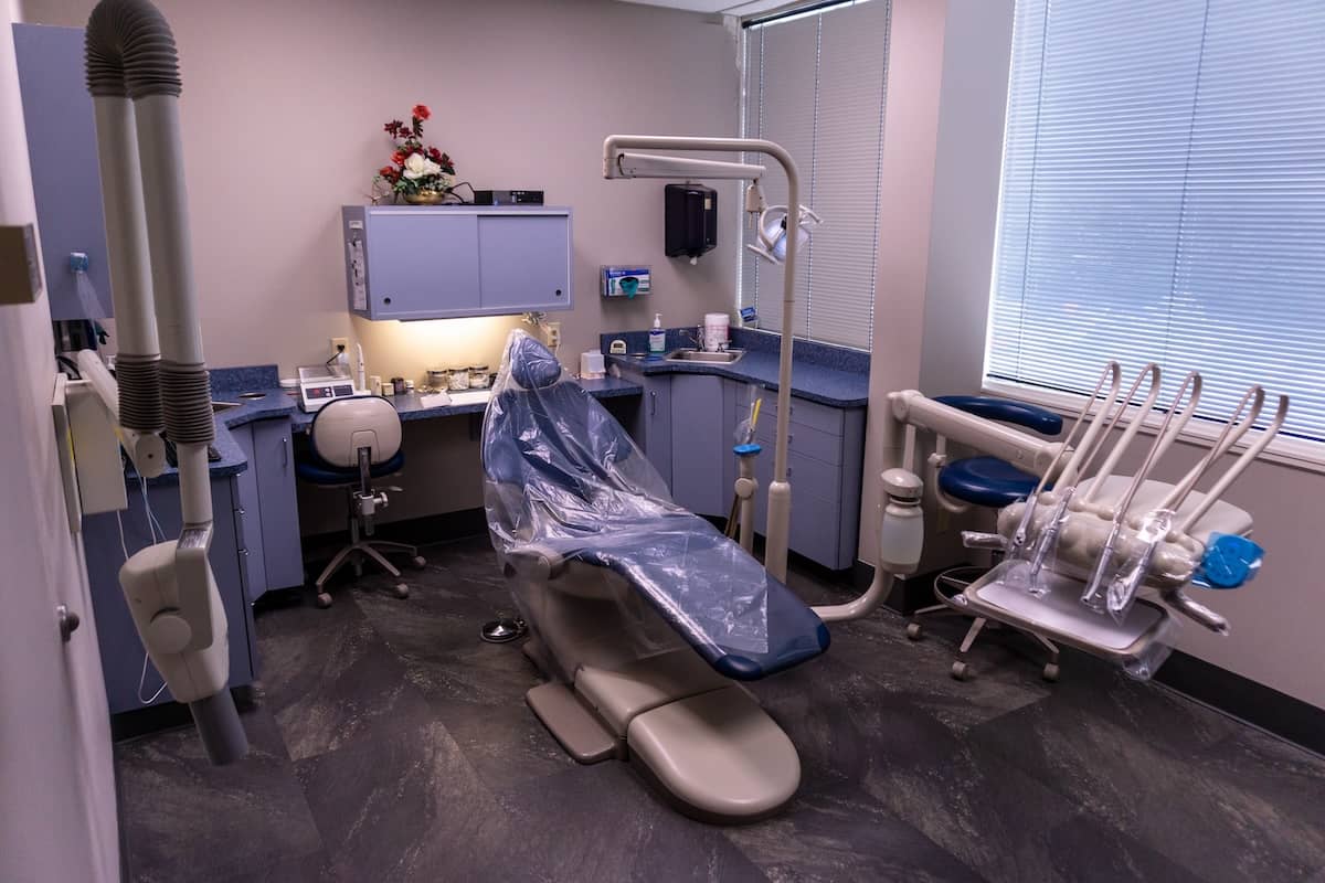 A dental treatment room at Lynn DDS